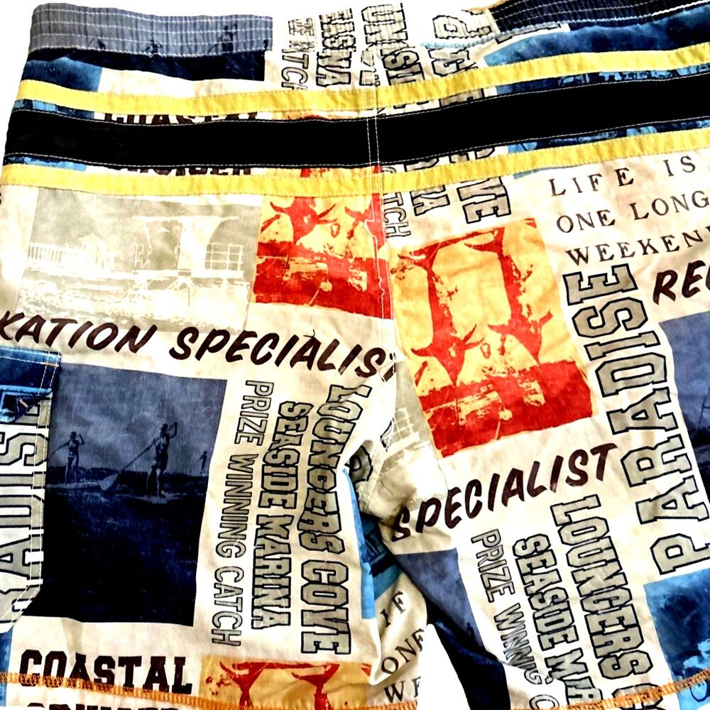 Tommy Bahama Relax Mens Shorts Swim Trunks Shark Fish Bathing Suit Lined XL